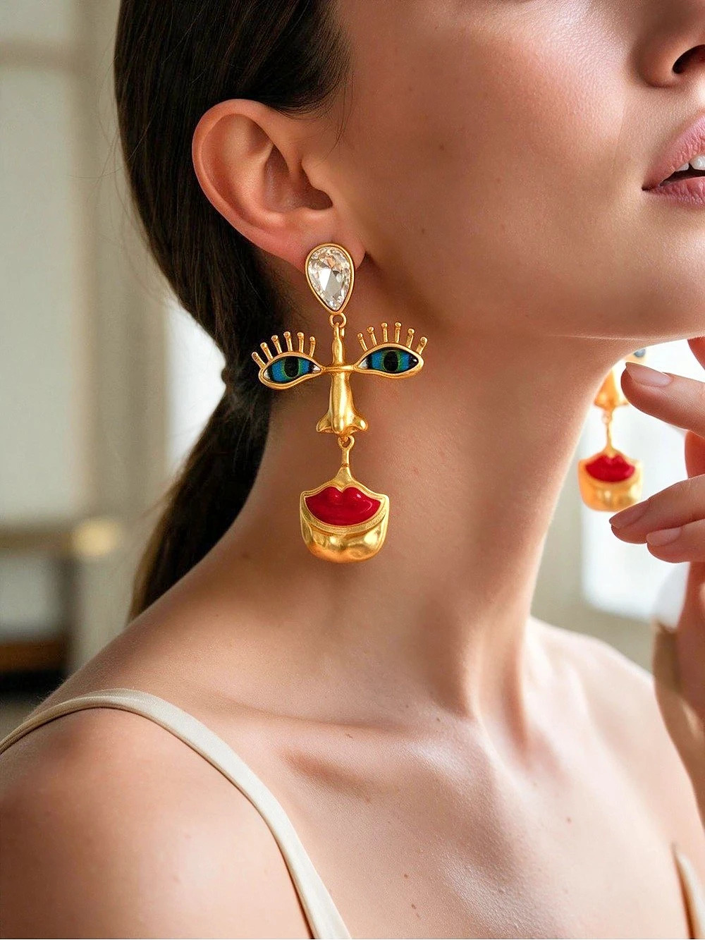 ✨ Surrealist Face Drop Earrings ✨